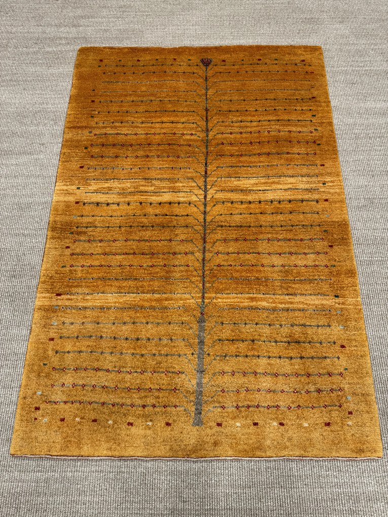 Gashguli Tappeto 120x180 Giallo (Iran) Annodato A Mano