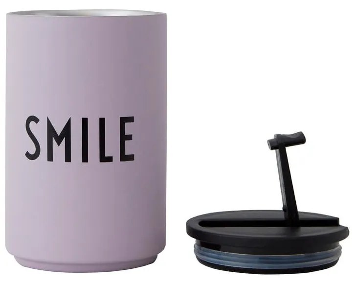 Tazza termica viola da 350 ml Smile - Design Letters