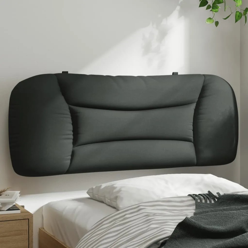Cuscino Testiera Grigio Scuro 100 Cm İn Tessuto /