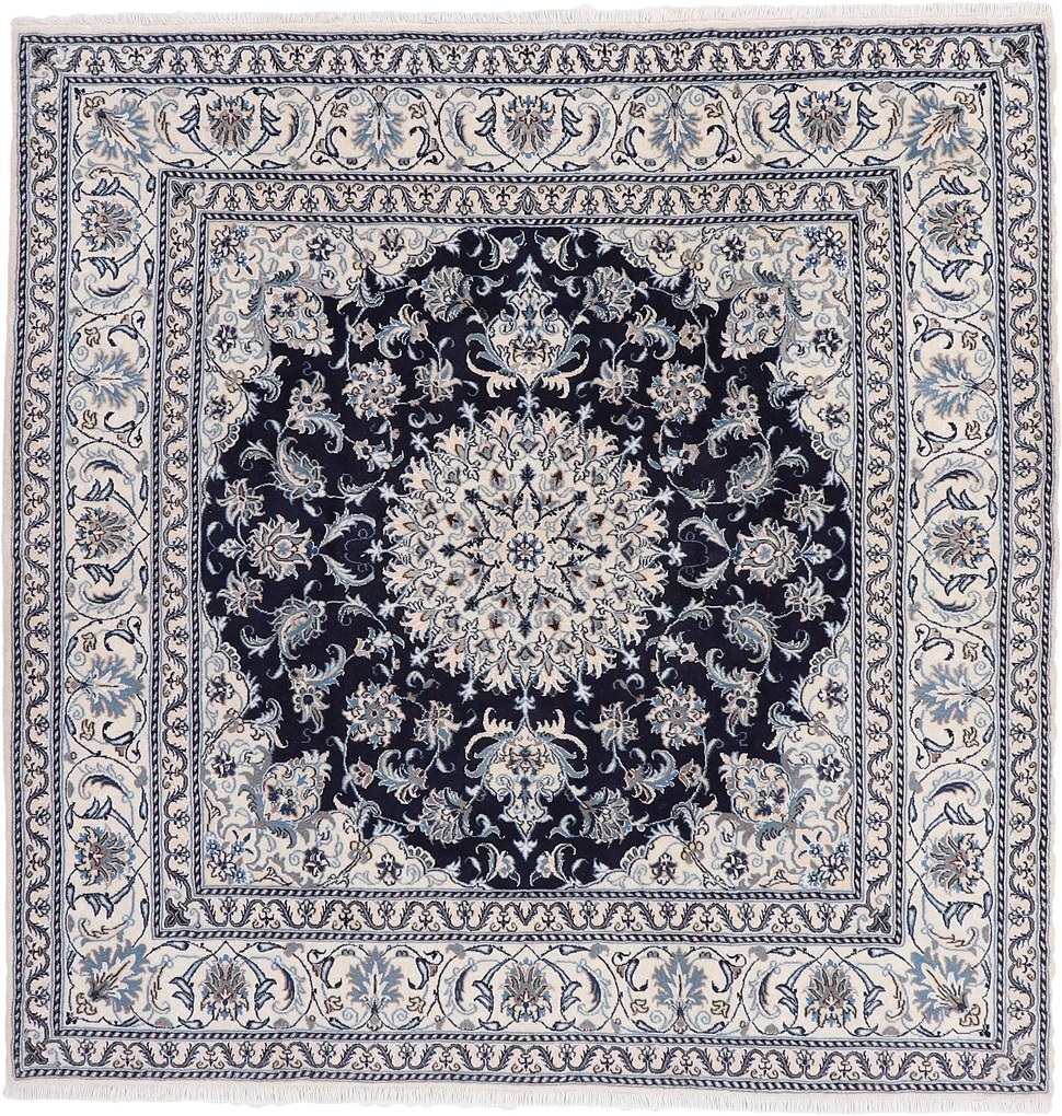 Nain Tappeto 200 x 200 (Iran) Annodato A Mano