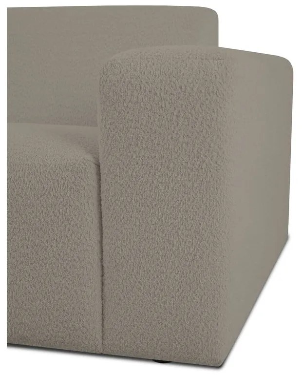 Divano angolare marrone chiaro in tessuto bouclé (a U) Roxy - Scandic