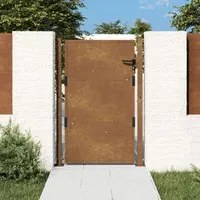 Cancello da Giardino 105x130 cm in Acciaio Corten 153204