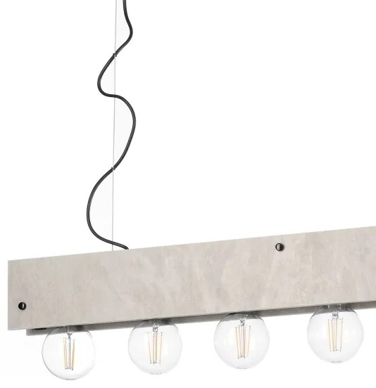 ONLI - Lampadario a sospensione con filo ARGO 6xE27/22W/230V grigio