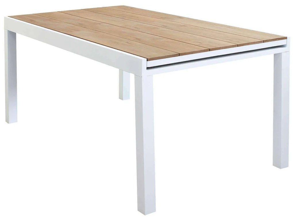 VIDUUS - set tavolo in alluminio e polywood cm 160/240 x 95 x 75 h con 8 poltrone Viduus