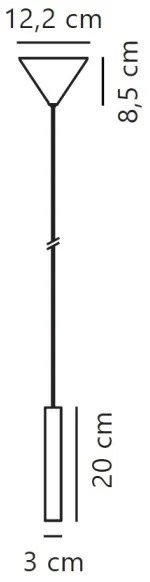 Nordlux - Lampadario a sospensione con filo LED dimmerabile OMARI LED/4,4W/230V nero