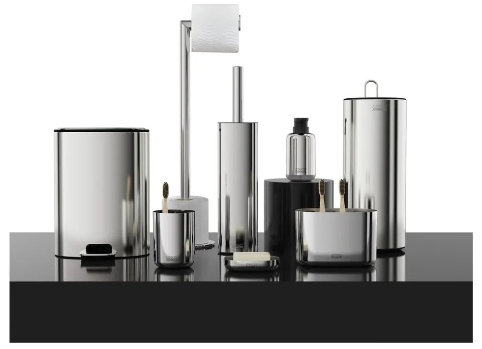 Pattumiera in plastica argentata 5 l Luxe - Joseph Joseph