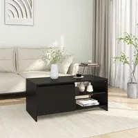 Tavolino da Salotto Nero 102x50x45 cm Legno Multistrato 809828