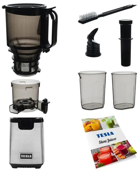 TESLA Electronics SlowJuicer Deluxe - Spremiagrumi lento 250W/230V acciaio inossidabile