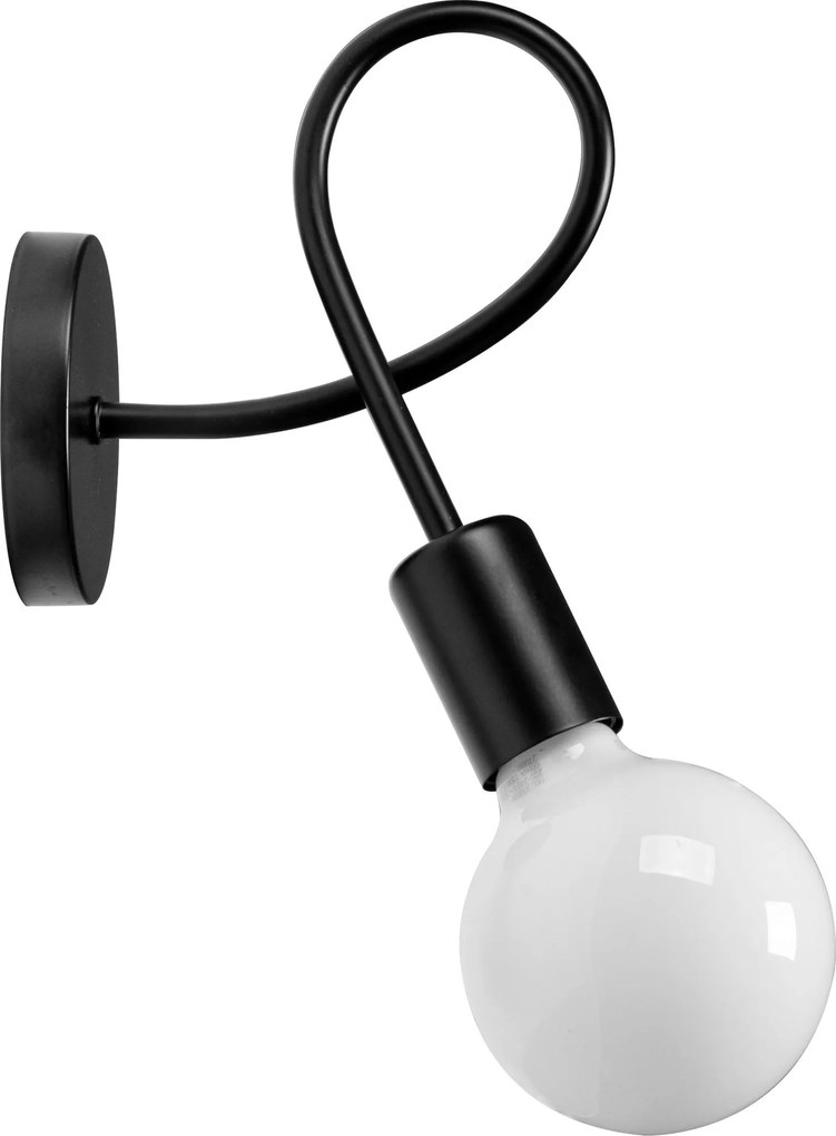 Lampada Da Muro Di Parete Metallico Loft Black Nero 392226 Loft PARADISE Black 392199