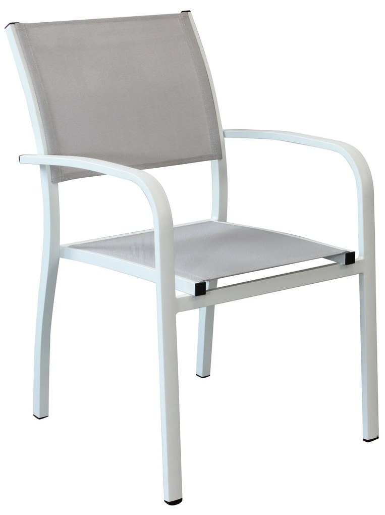 TORRES - poltrona con struttura in alluminio verniciato bianco, antracite, taupe o tortora