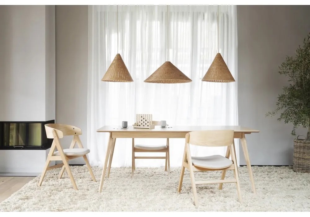 Tavolo da pranzo pieghevole con piano in legno di frassino 190x90 cm Yumi - Rowico