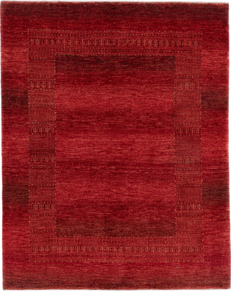 Loribaft Tappeto 150 x 190 Rosso (Iran) Annodato A Mano