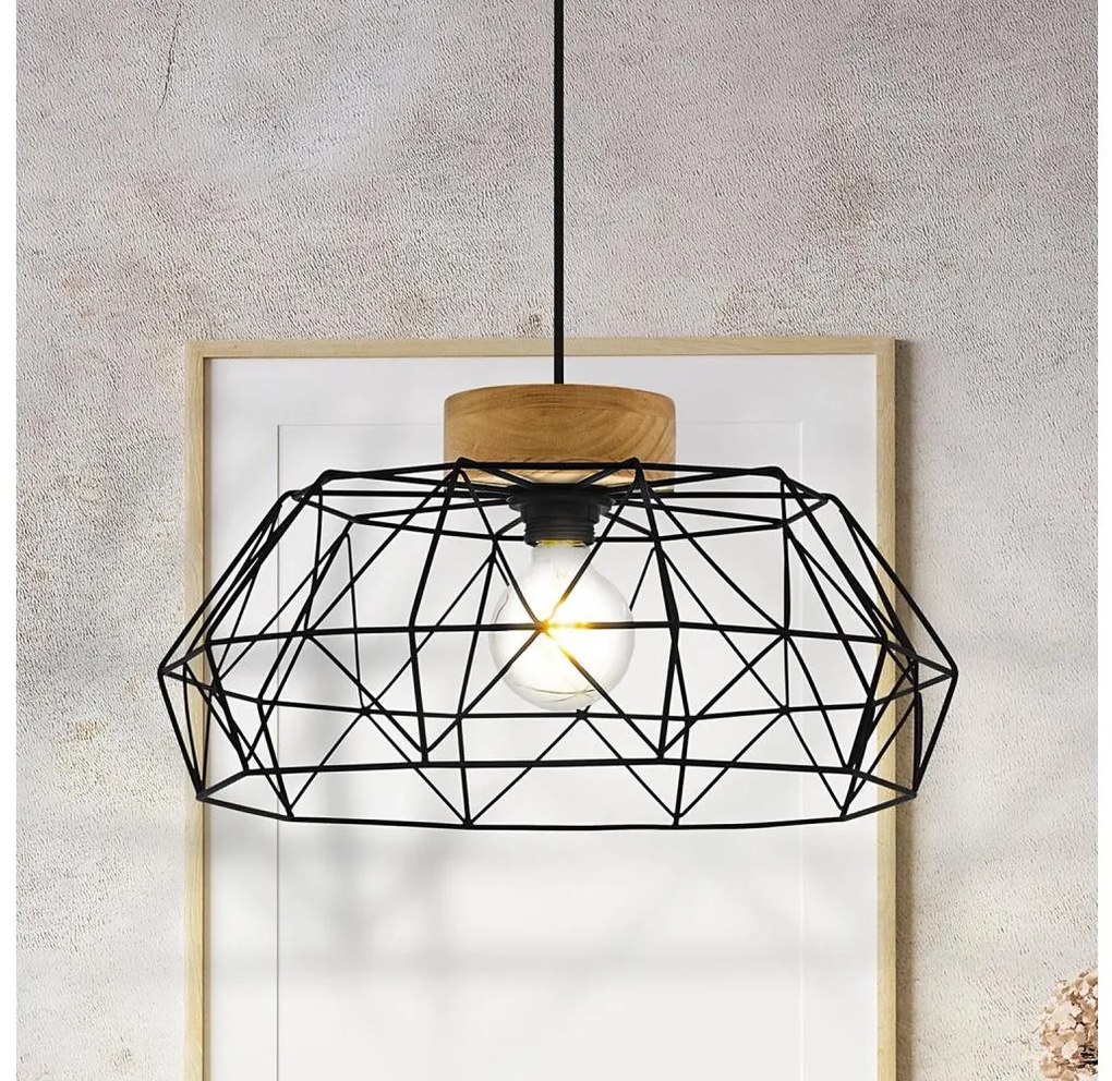 Eglo 44089 - Lampadario a sospensione su cavo PADSTOW 1xE27/60W/230V