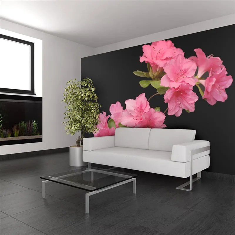 Fotomurale  Azalea in Black  Colore Nero, Dimensioni e Misure 350x270