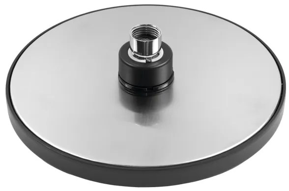 Aqualine - Soffione doccia diametro 20 cm opaco nero