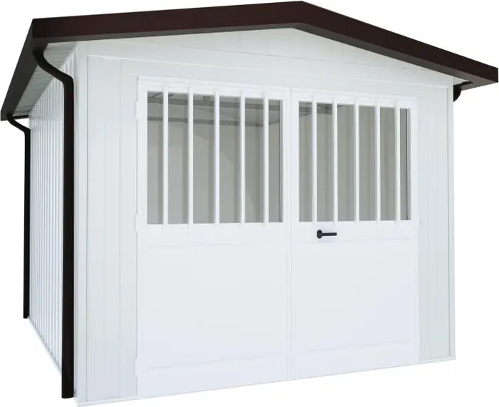 Garage acciaio Newport SAPIL, con porta battente 12.91 m², Sp 40 mm