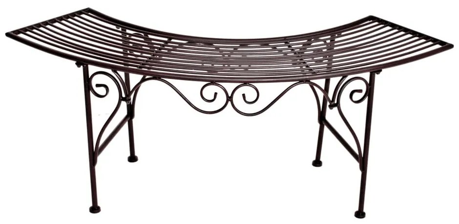 Panchina da giardino in metallo nero e marrone Fuego - Garden Pleasure