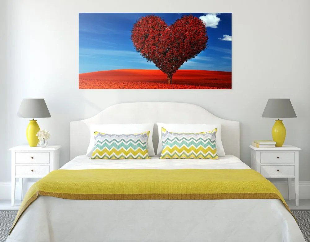 Quadro su tela – Albero stupendo a forma di cuore