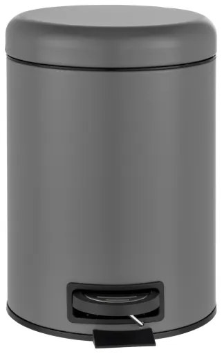 WENKO 24682100 - Cestino LEMAN 21x24 cm grigio/nero