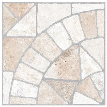 Pavimento grès porcellanato da esterno 34 x 34 cm Ceramiche San Nicola Ventaglio Pavé Gubbio Light