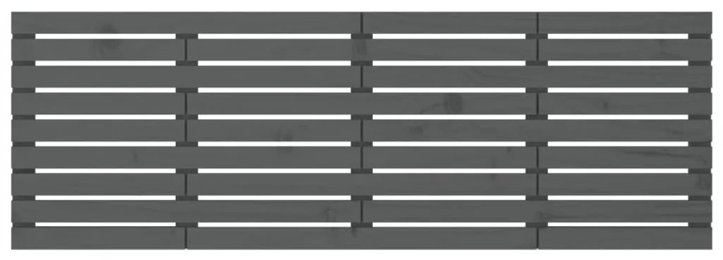 Testiera da parete grigia 166x3x63 cm in legno massello di pino