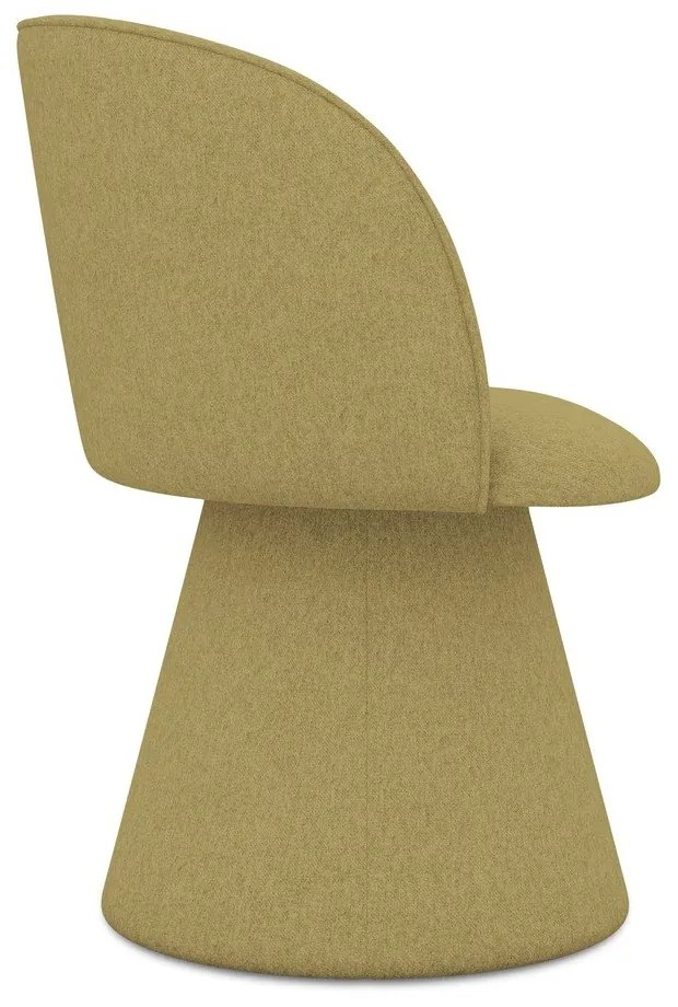 Sedia da pranzo color senape in imbottito Maia – Makamii