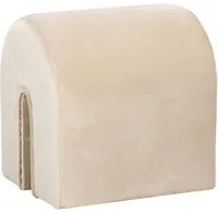 pouf rivestimento velluto beige pouf forma u design moderno accessori soggiorno