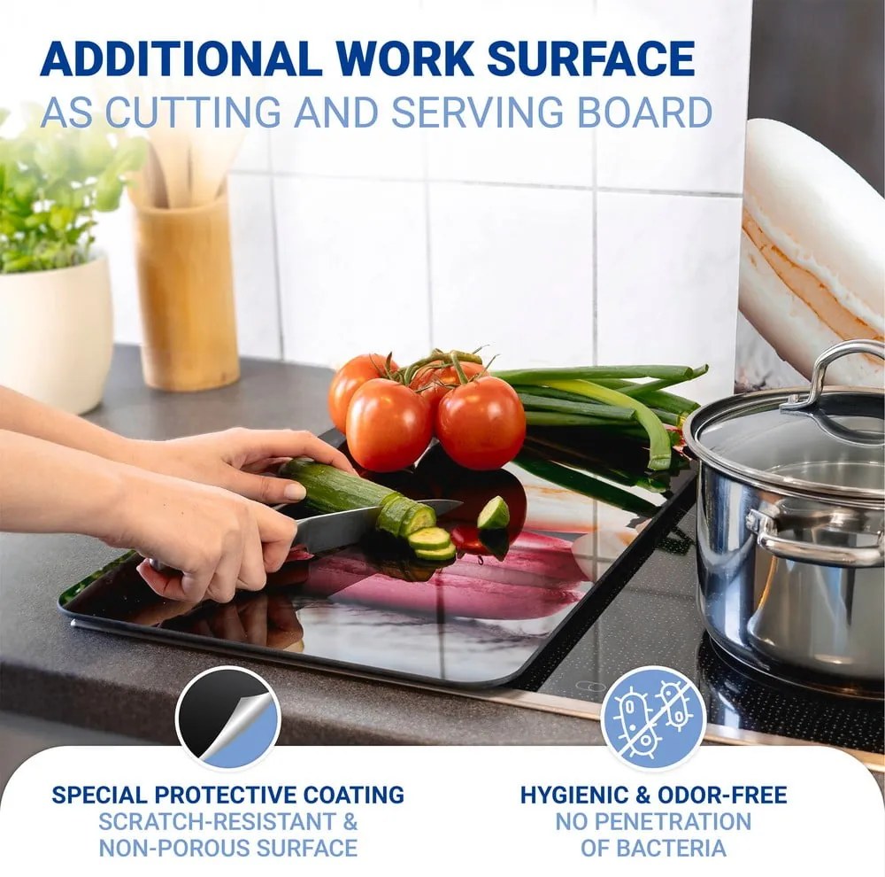 Set di 2 copri stufe in vetro, 52 x 30 cm Macarons - Wenko