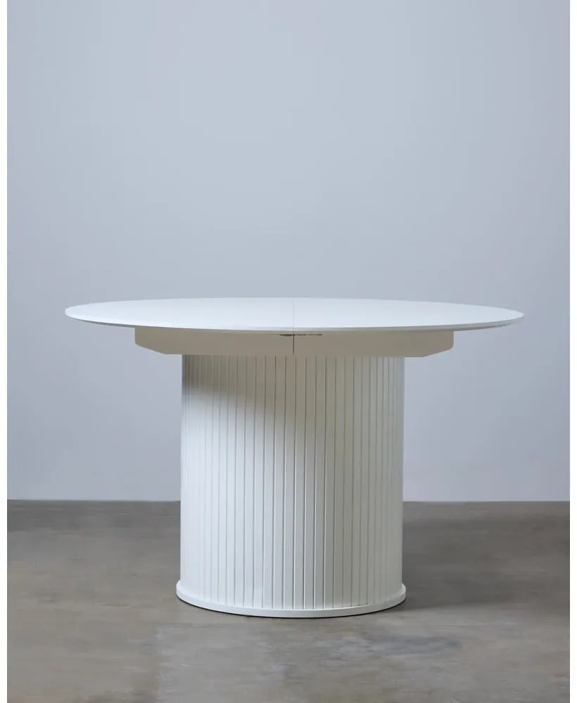 Tavolo da pranzo rotondo allungabile con estensione ø 120 cm Nola – Unique Furniture