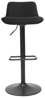 Sgabelli da bar regolabili girevoli 360° neri in tessuto velluto e metallo (set di 2) BOOST