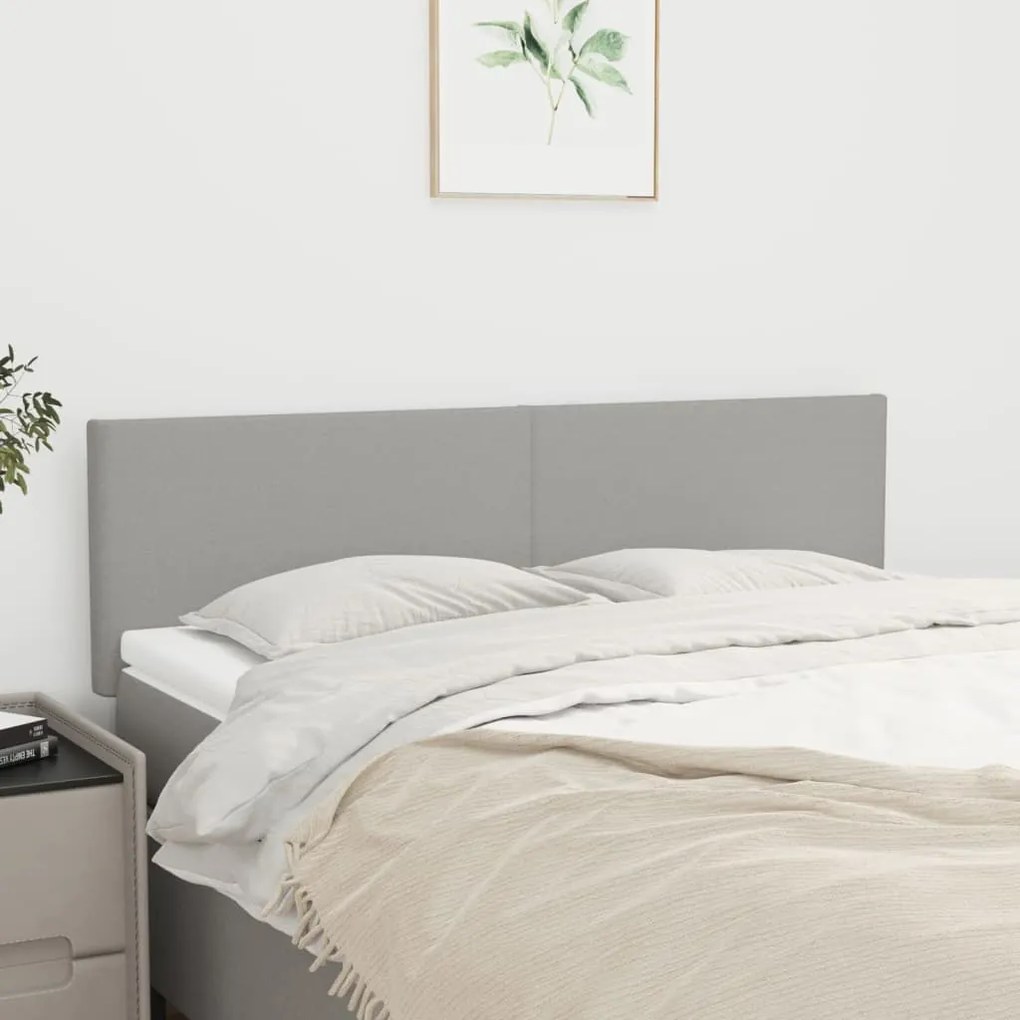 Testiere 2 Pz Grigio Chiaro 72x5x78/88 Cm İn Tessuto /