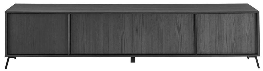 Mobile TV design finitura legno nero opaco L205 cm NEMA