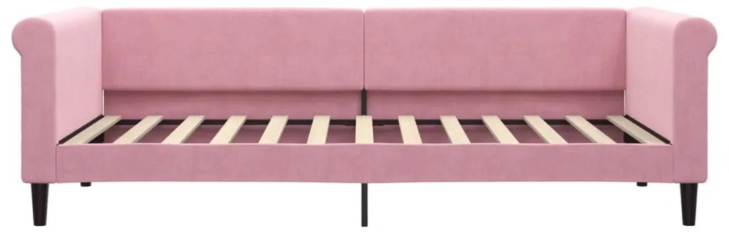 Letto da giorno rosa 90x200 cm in velluto