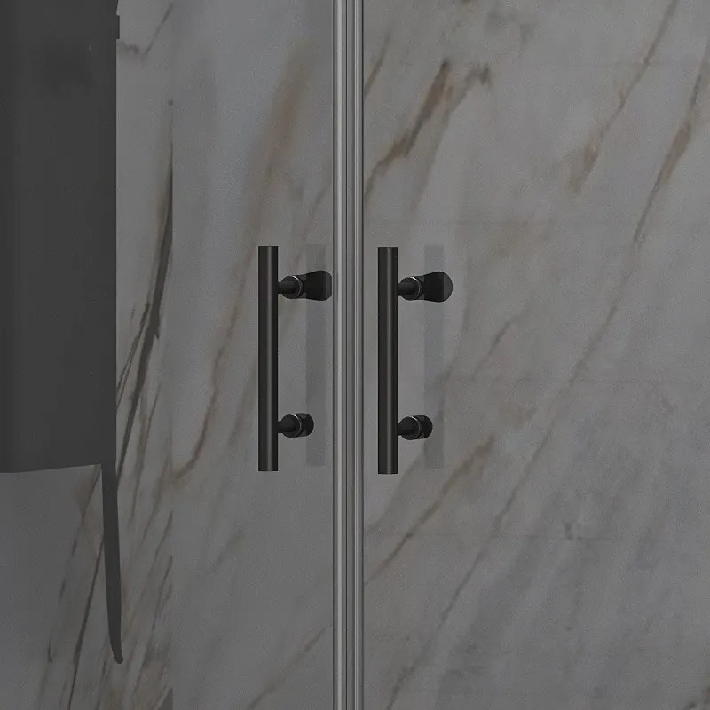 Porta doccia saloon 80-85 cm vetro fumé | KSAL2800AN - KAMALU