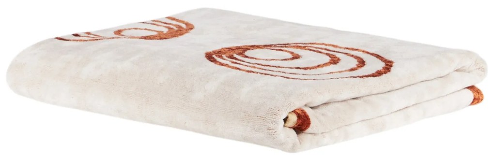 Telo Bagno in Acrilico Dralon Bronze circles 95X150 Carrara