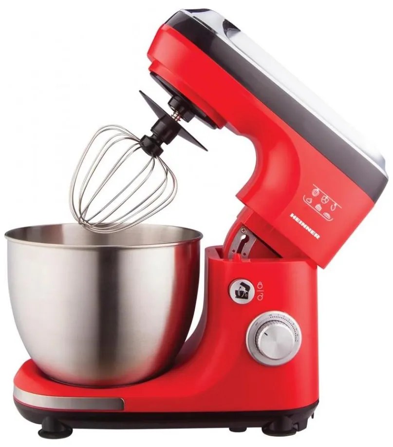 Heinner HPM-600RD - Robot da cucina con ciotola in acciaio inossidabile 600W/230V rosso