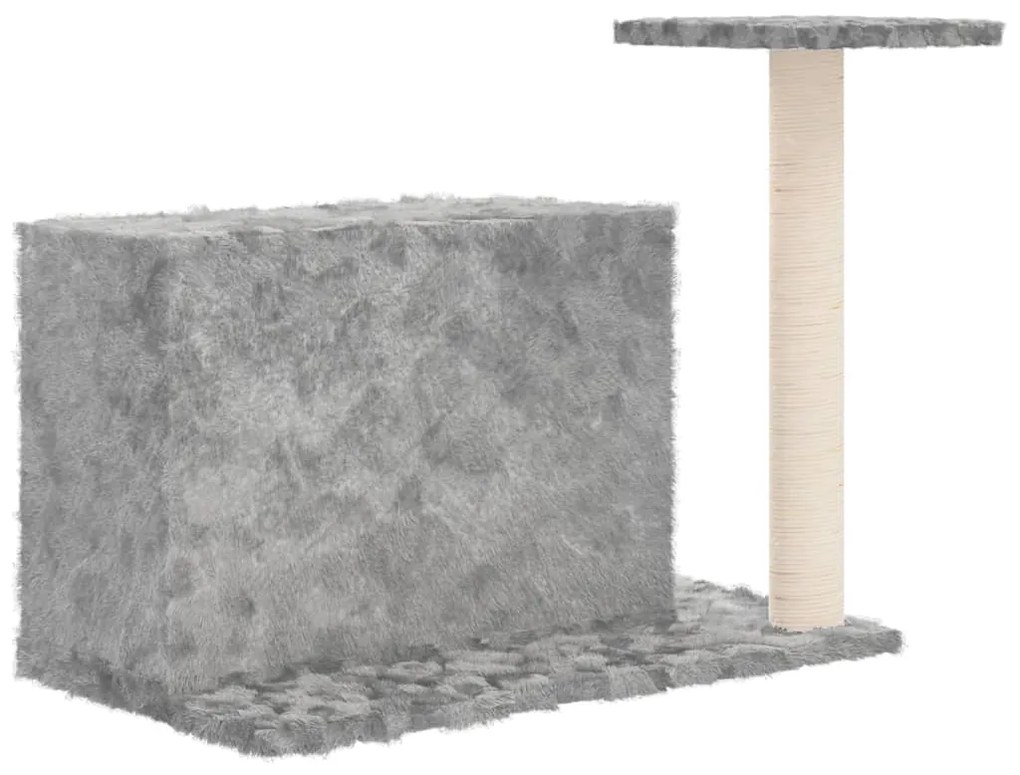Albero per gatti con tiragraffi in sisal grigio chiaro 51 cm