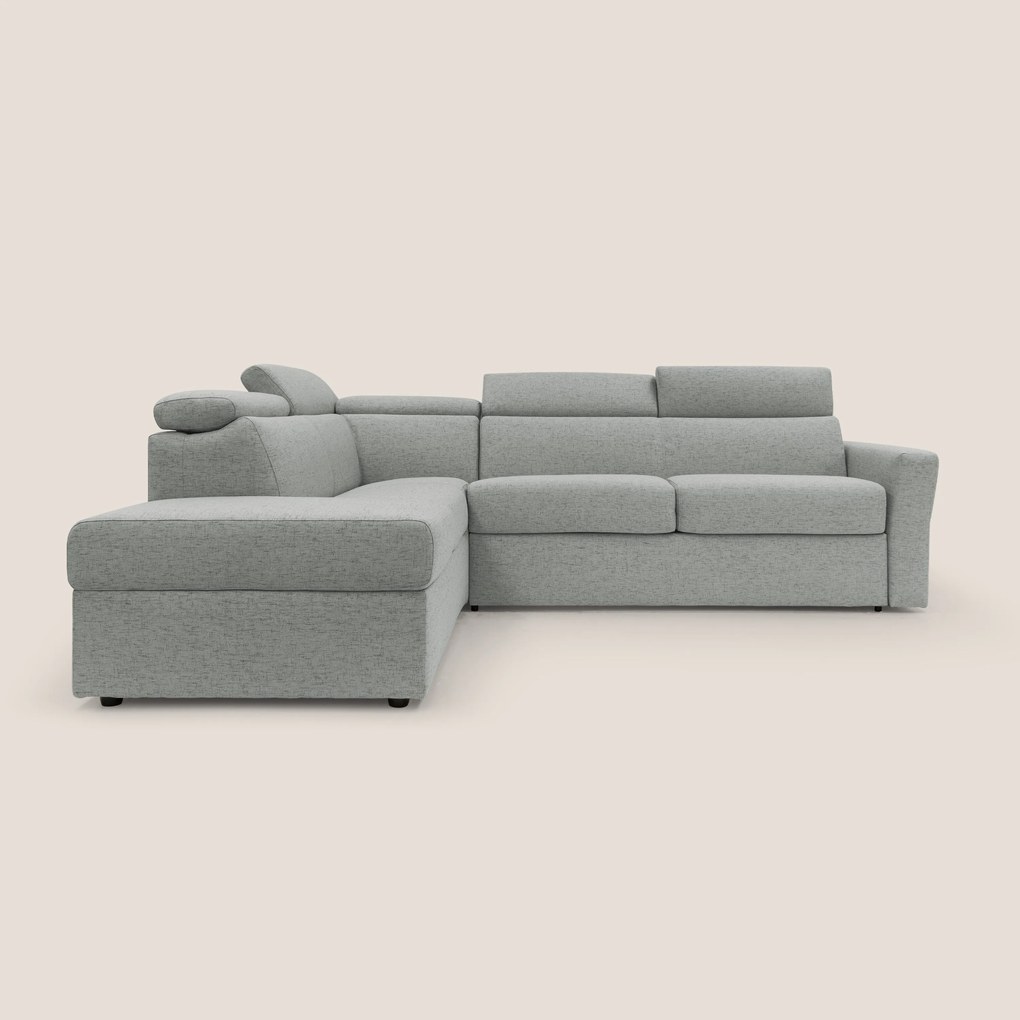 Avalon divano letto angolare con materasso H18 cm in tessuto impermeabile T03