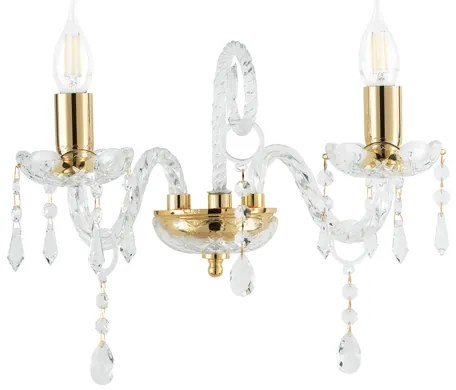 Lampada applique 32x20 cm in cristallo MARIATERESA intrecciato 2 luci