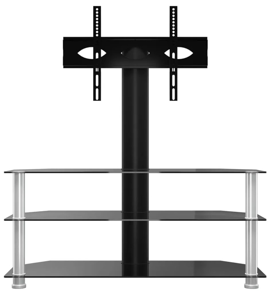 Supporto TV Angolare 3 Livelli per 32-70 Pollici Nero e Argento