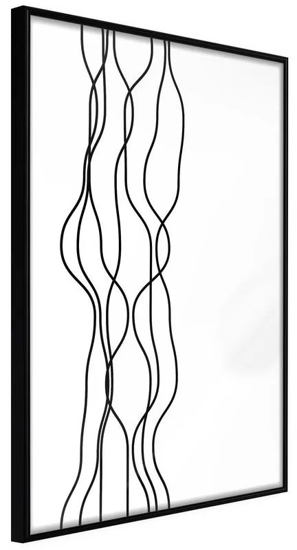 Poster  Wavy Lines  Cornice Quadri Cornice nera, Larghezza x Altezza Home decor 20x30