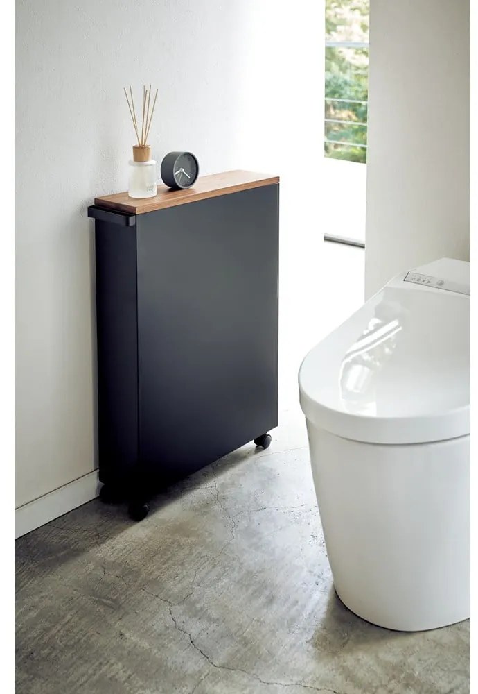 Mobile da bagno nero in metallo 47,5x81 cm Tower - YAMAZAKI