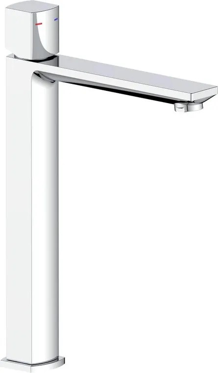 Rubinetto per lavabo Coral cromato AQUASANIT getto laminare cristallino a canna alta
