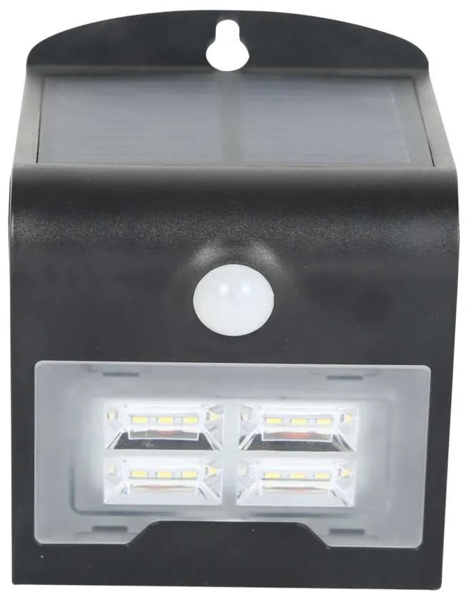 Applique Led da Esterno ad Energia Solare 2 W - Nero