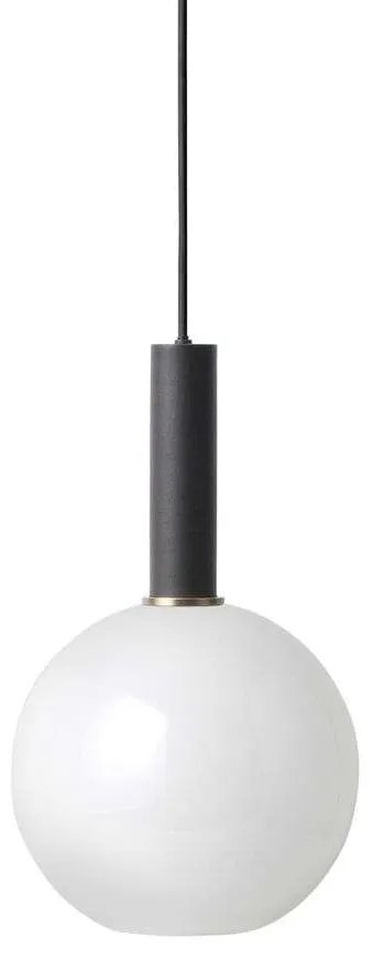 Ferm Living - Collect Lampada a Sospensione Opale Sfera Alto Nero ferm LIVING