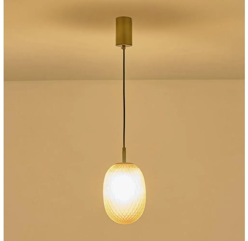 Lampadario a sospensione con filo 1xE14/25W/230V bianco diametro 15 cm