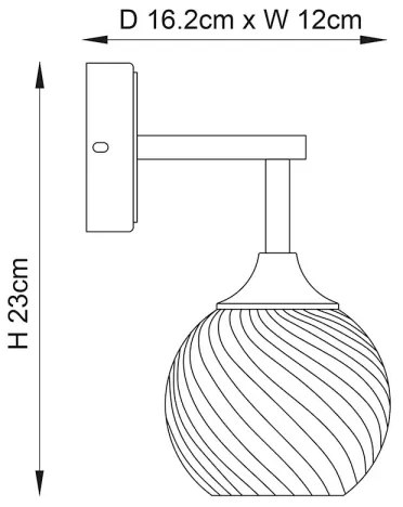 Endon 103173 - Applique ALLEGRA 1xE14/7W/230V ottone/limpido