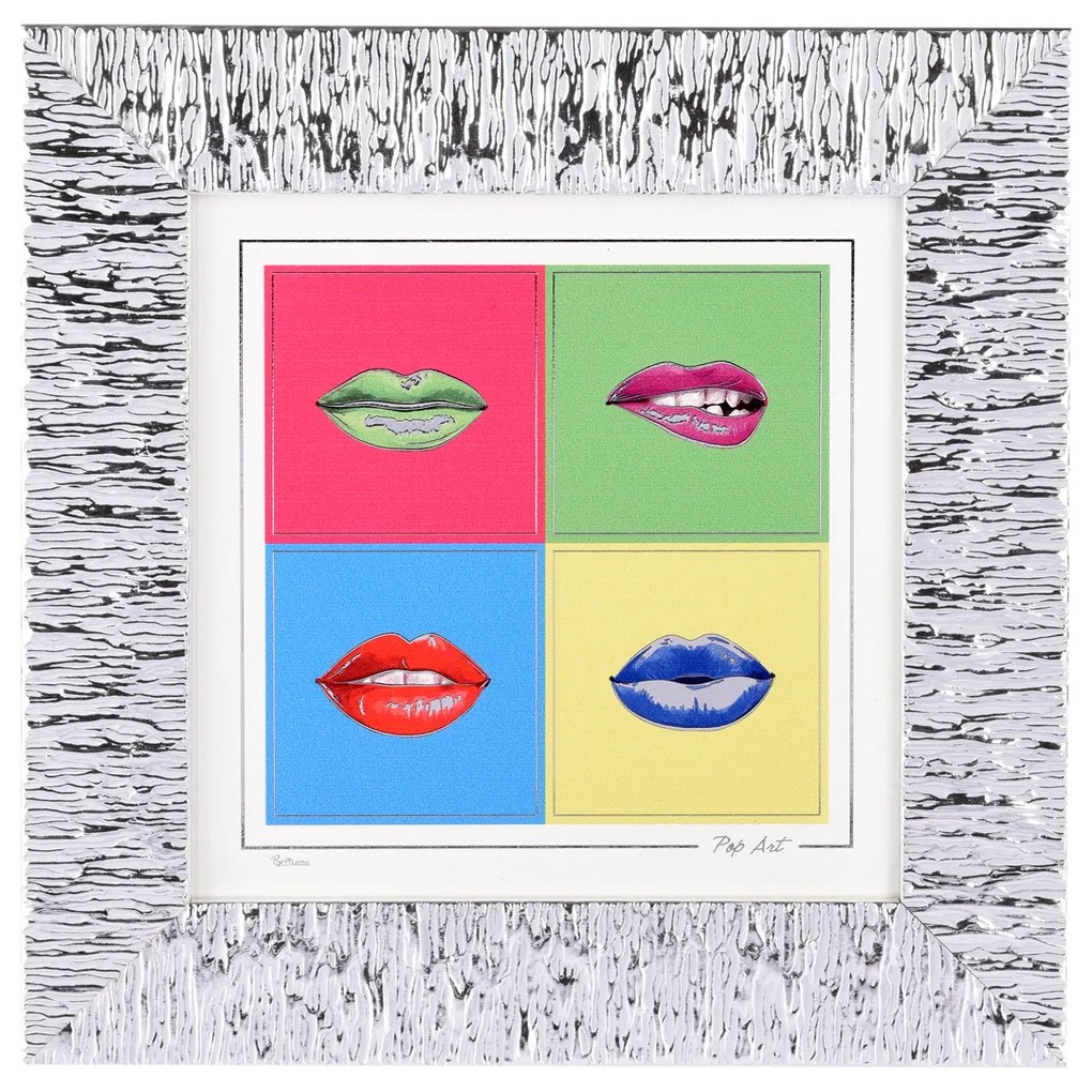 Quadro Andy Warhol 30x30 cm Beltrami con argento Miro Silver