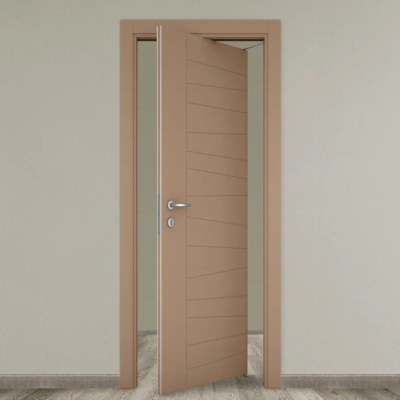 Porta tamburata rototraslante Madera tortora L 70 x H 210 cm destra