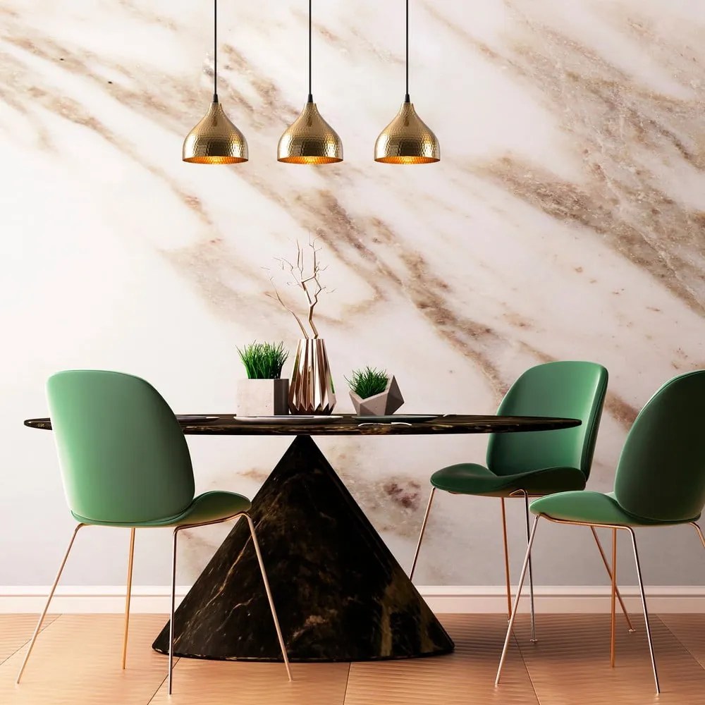 Lampadario nero/dorato con paralume in metallo Tattoo – Opviq lights